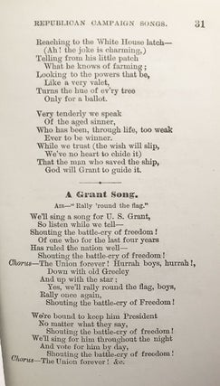 National Republican. Grant and Wilson Campaign Song-Book.
