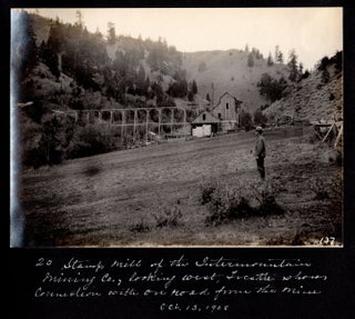 [Photo album documenting the operations of three mining companies in Baker County, Oregon, 1908.]