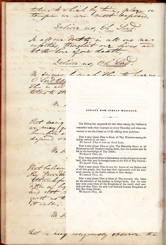 Item #7388 [Manuscript record book for the Nashotah House Mission, Wisconsin and Bishop Seabury Mission, Minnesota.]