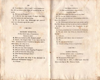 A Report of the Trial of Arthur Hodge…for the Murder of his Negro Man Slave Named Prosper. Stenographically Taken by A. M. Belisario.