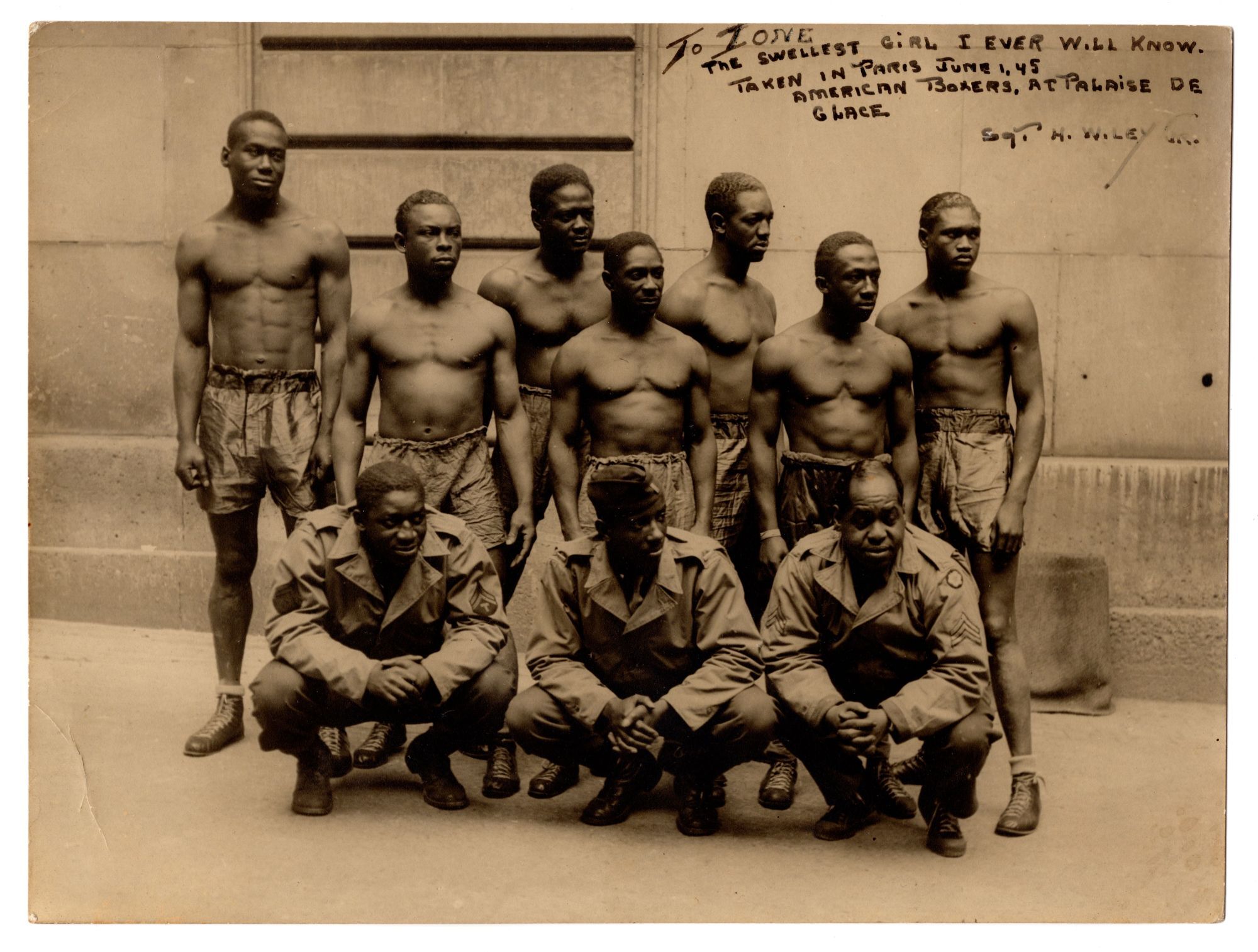 Original photograph of African American boxers in Paris, taken ...