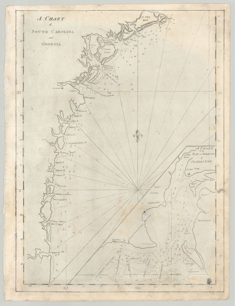 Item #7454 A Chart of South Carolina and Georgia. John Norman, engraver.