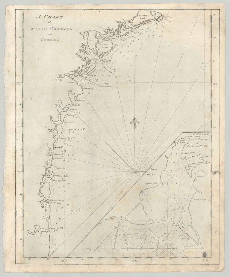 Item #7454 A Chart of South Carolina and Georgia. John Norman, engraver.