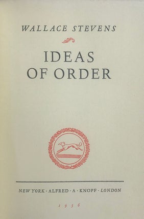 Ideas of Order.