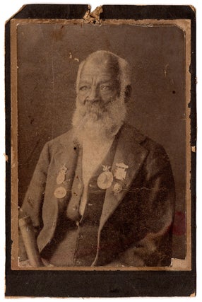 [Cabinet card photograph of “Black Confederate” Jefferson Shields.]