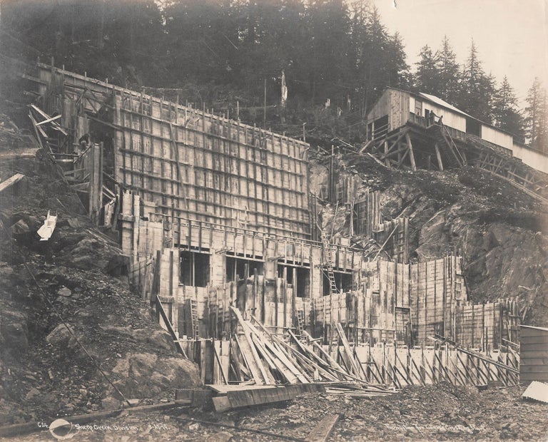 Item #7494 [Photo archive documenting the construction of the Salmon Creek Dam and the Alaska-Gastineau Mine.]. Winter, photog Pond, Alaska-Gastineau Mining Co, photog Pond.