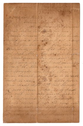 Item #7500 [Autograph letter by a private in the 4th Texas Regiment.]. J. M. Adams