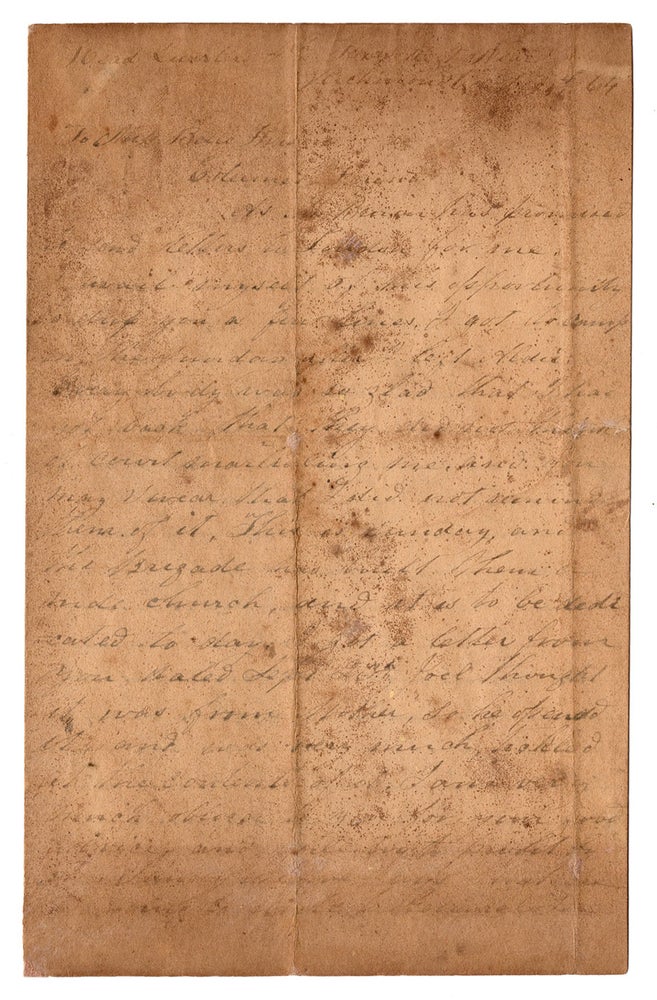 Item #7500 [Autograph letter by a private in the 4th Texas Regiment.]. J. M. Adams.