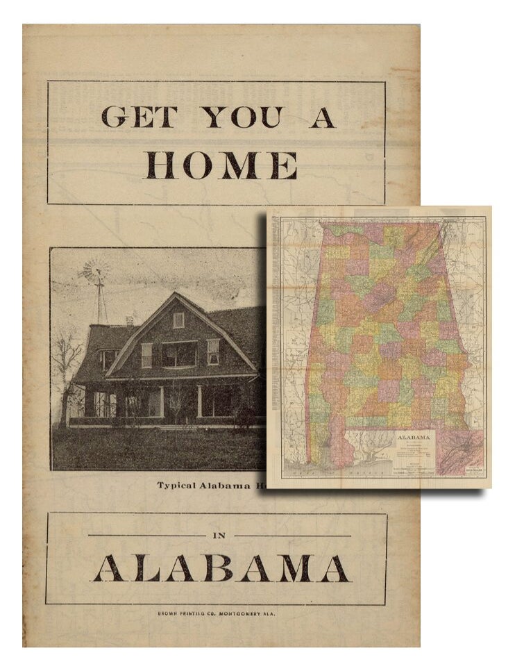 Item #7525 Home Seekers and Capitalists Guide to Alabama…Get you a Home in Alabama. Department of Agriculture and Industries.