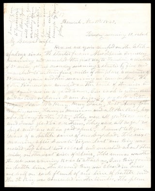 Item #7538 [Autograph letter, signed, by Sgt. John M. Follett to his wife, on the Battle of Bayou...