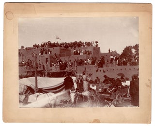 “W[illiam]. A. White Artist Raton New Mexico.” [Five photographs of the celebration of San Geronimo Day in Taos Pueblo.]