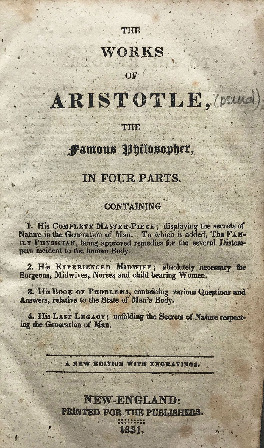 Complete work of deals aristotle past master