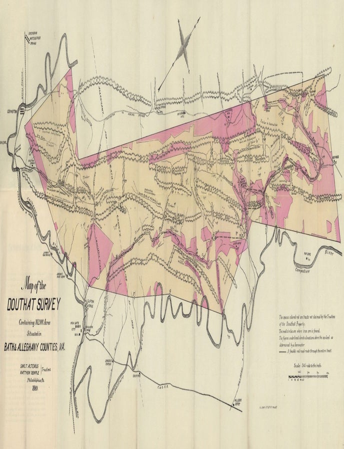 Item #7597 One of the Largest and Most Valuable Iron Ore Tracts in the United States. The Douthat Survey of 102,000 Acres in Bath and Alleghany Counties, Va. On the Chesapeake and Ohio Railroad. W. S. Hungerford.
