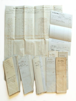 Item #7612 [48 documents from Fort St. Philip, New Orleans, including a large payroll report of...
