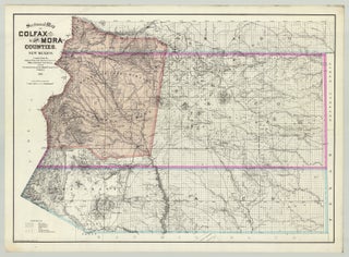 Item #7613 Sectional Map of Colfax and Mora Counties, New Mexico. Edward Rollandet, compiler and del