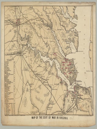 Item #7649 Map of the Seat of War in Virginia. Casimir Bohn, Edward Sachse