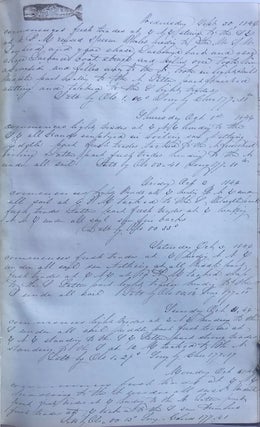 Journal of a [whaling] Voyage to the Pacific Ocean [under Captain] Henry P Collier aboard the Elizabeth Starbuck of Nantucket Mass.