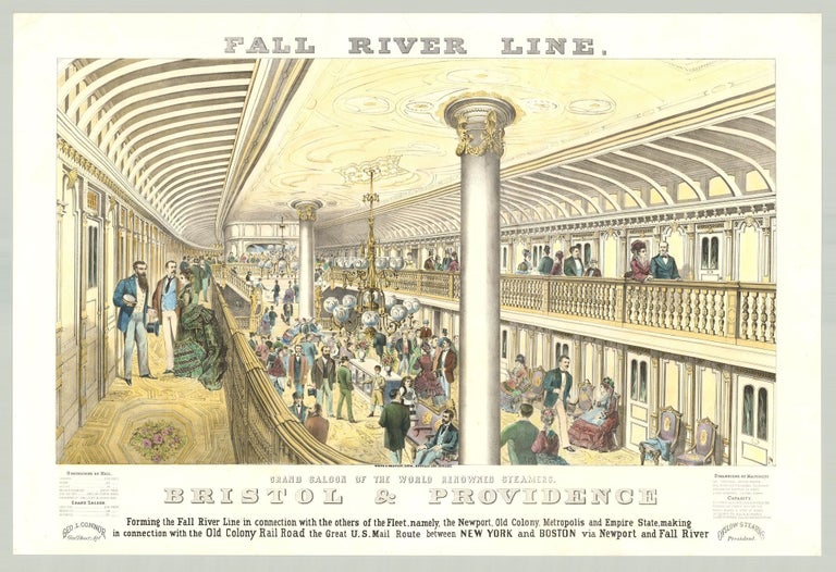 Item #7661 Fall River Line. Grand Saloon of the World Renowned Steamers Bristol & Providence…