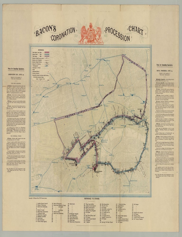 Item #7677 Bacon’s Coronation Procession Chart.