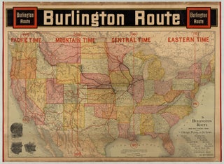 Item #7697 Burlington Route. The Burlington Route Runs Daily Through Trains Between Chicago,...