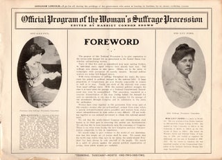 Official Program Woman Suffrage Procession : Washington D.C. March 3, 1913 [wrapper title].