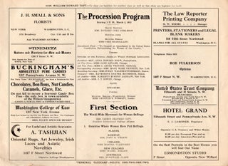 Official Program Woman Suffrage Procession : Washington D.C. March 3, 1913 [wrapper title].