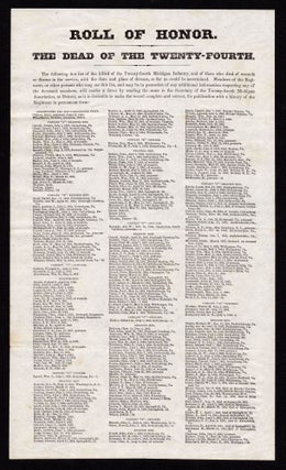Item #7727 Roll of Honor. The Dead of the Twenty-Fourth. The following is a list of the killed of...