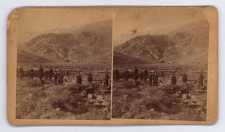 [Five stereoviews of Colorado mining scenes, along with an ambrotype of one of the miners.]