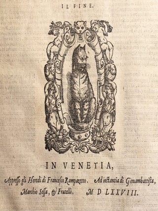 Dante Con L'Espositioni Di Christoforo Landino, Et D'Alessandro Vellvtello. Sopra La Sua Comedia Dell'Inferno, Del Purgatorio, & Del Paradiso. Con Tauole, Argomenti, & Allegorie, & Riformato, Riueduto, & Ridotto Alla Sua Vera Lettura, Per Francesco Sansovino Fiorentino.