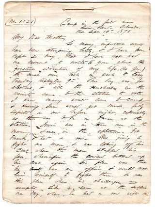 Item #7831 [Unusually long autograph letter, signed, by William B. Wetmore to his mother Sarah T....