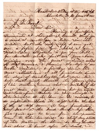 Item #7835 [Autograph letter, signed, eulogizing Abraham Lincoln.]. S. J. Heatherly