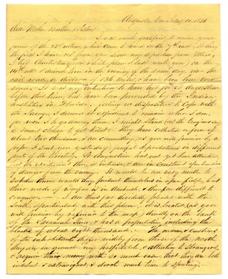 Item #7850 [Autograph letter, signed, by Justin Shapley to Johnson Shapley touching on a slave...