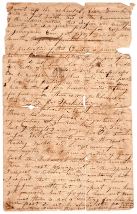 [Autograph letter of a traveler to Arkansas Territory addressing his brother.]