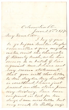 [Small archive of letters and papers accumulated by Thomas J. Robertson, a U.S. Senator from South Carolina during the Reconstruction period.]