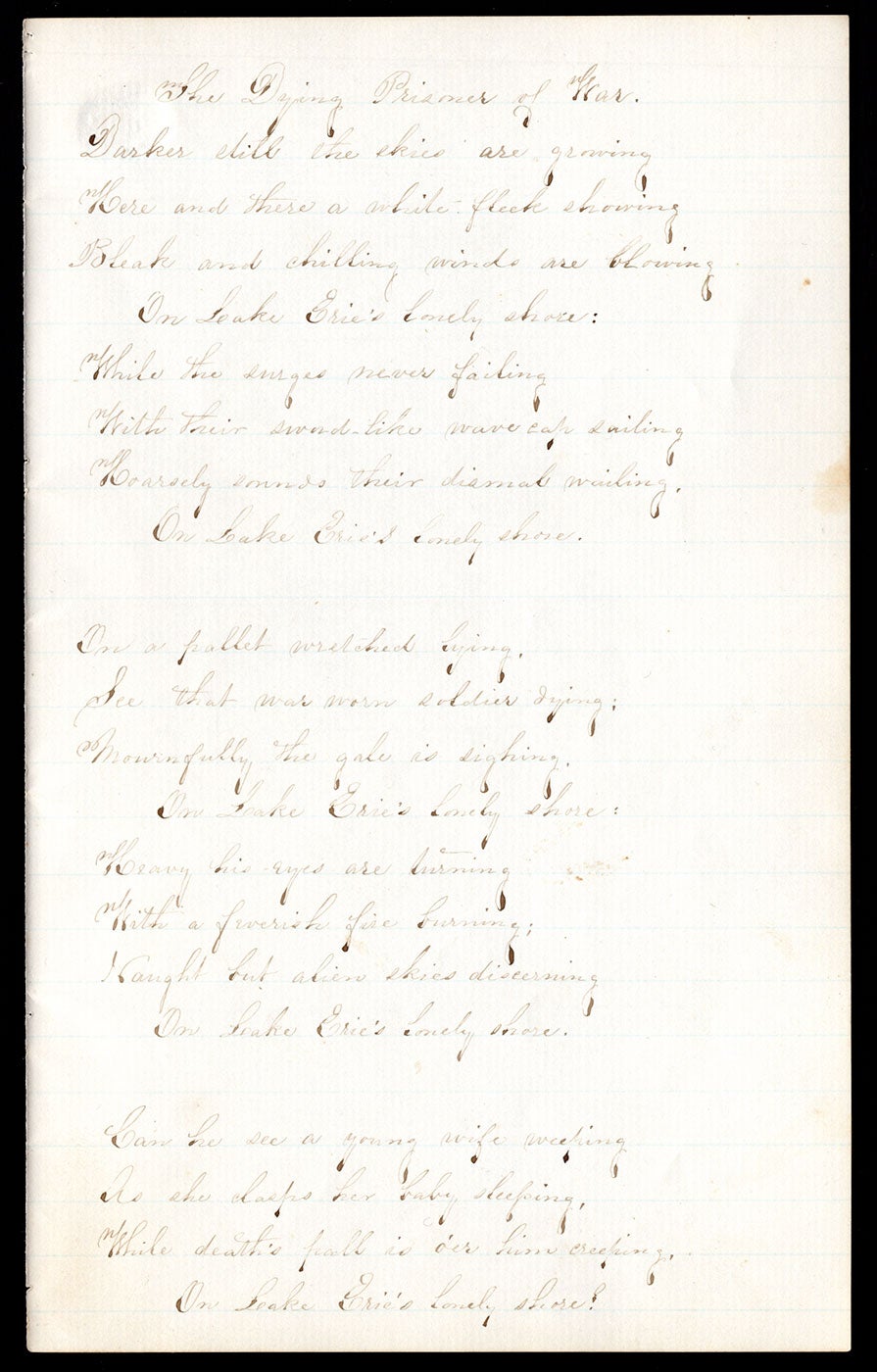 Six Manuscript Poems In An Unidentified Hand, Compiled At Johnson’s 