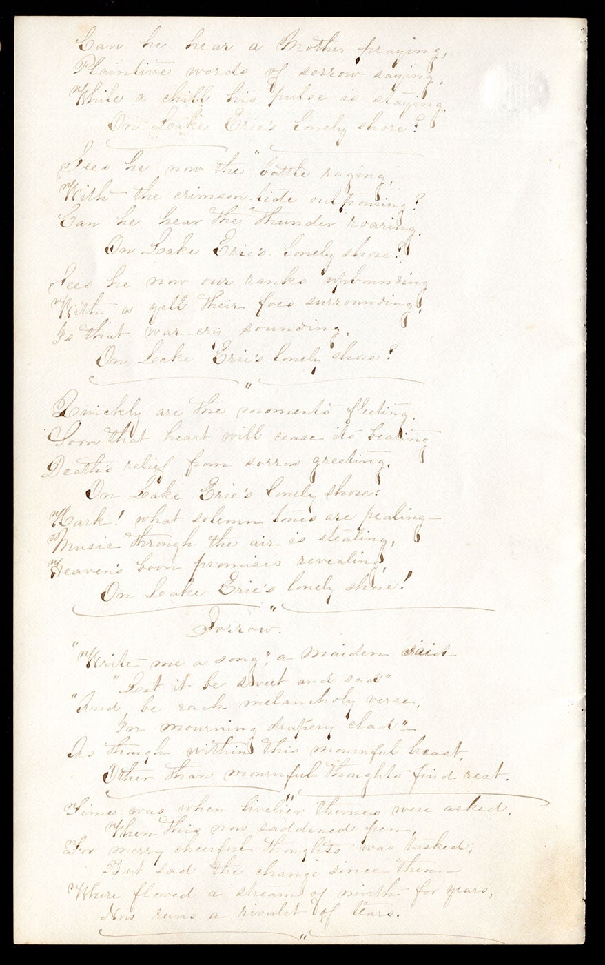 Six manuscript poems in an unidentified hand, compiled at Johnson’s ...