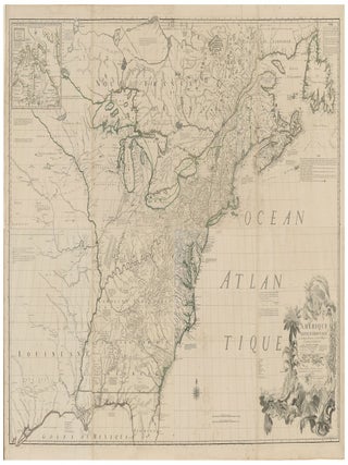 Item #7892 Amerique Septentrionale avec les Routes, Distances en Miles, Villages et...