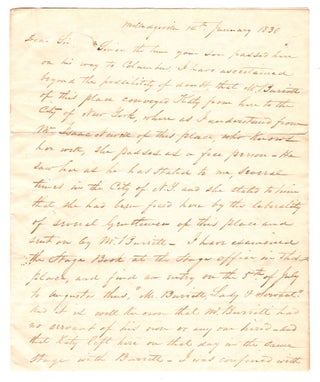 Item #7903 [Autograph letter, signed, from a Georgia politician trying to convict the man who...
