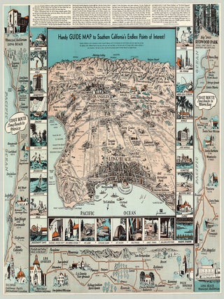 Item #7915 Handy Guide Map to Southern California’s Endless Points of Interest!…[Brochure...