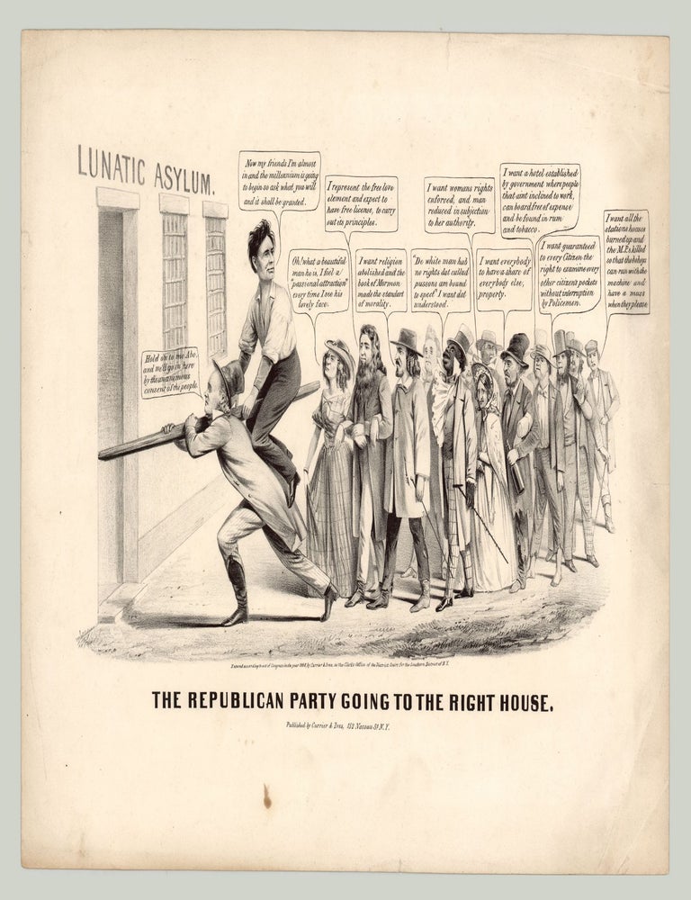 Item #7961 The Republican Party Going to the Right House. Louis Maurer, lithographer?