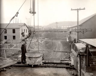 Item #7983 [Album of sixty-one photographs documenting the operations of the American Steel...