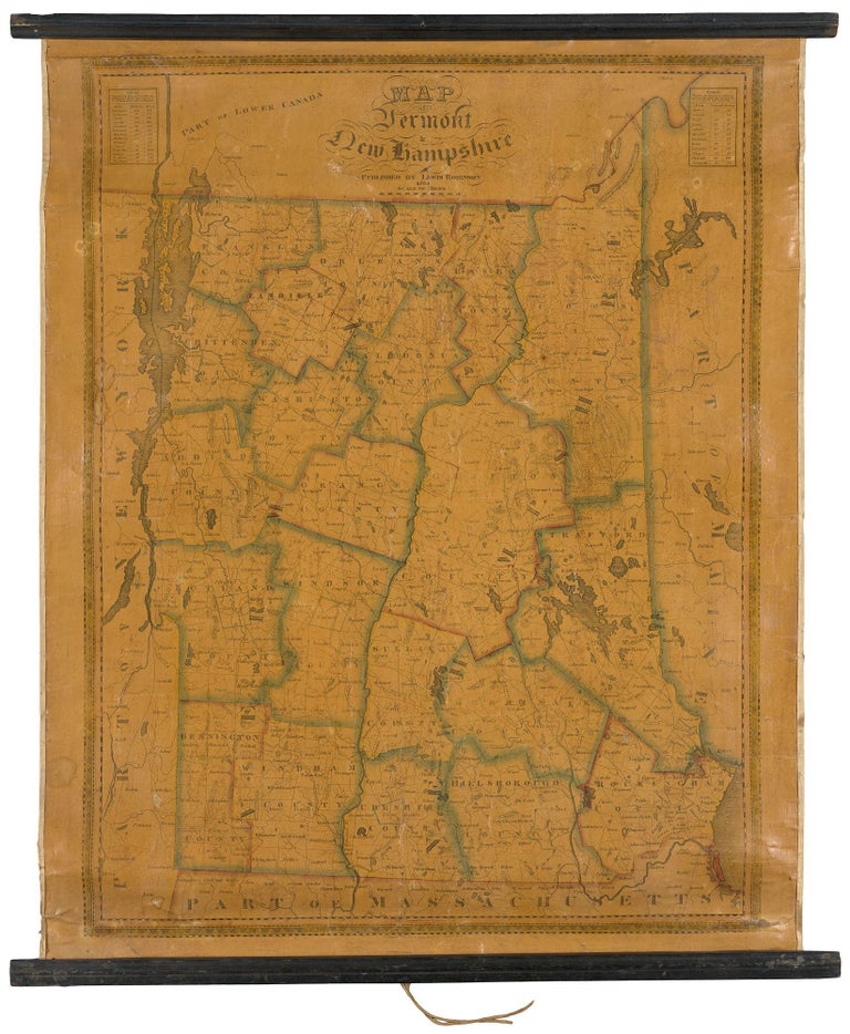 Item #8007 Map of Vermont & New Hampshire. Lewis Robinson.