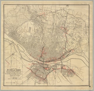 Item #8008 Plat of St. Louis and Vicinity showing Railway System of the Terminal R. R. Assoc. of...
