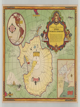 Item #8030 Authorized Map of the Second Byrd Antarctic Expedition. George Annand, del