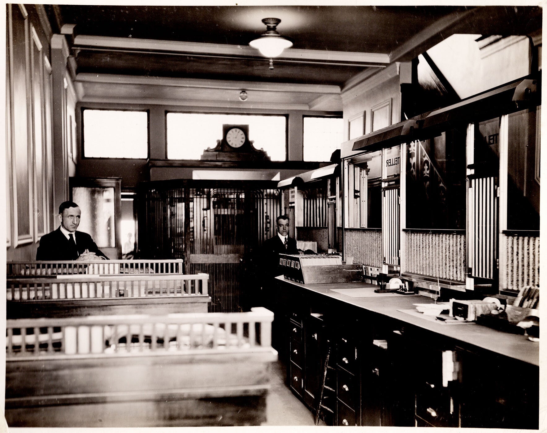 Photo album documenting bank buildings and bank interiors throughout ...