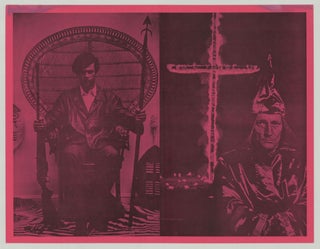 Item #8057 [Poster with image of Huey Newton on left and Imperial Wizard of the KKK on the right