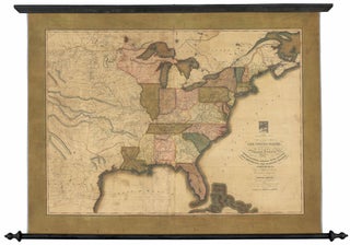 Item #8104 The Travellers Guide A New and Correct Map of the United States, Including Great...