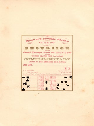 A Souvenir of the Trans-Continental Excursion of Railroad Agents, 1870. By One of the Party.