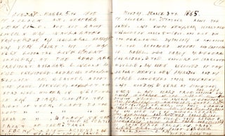 [A manuscript journal recording the final months of the end of the Civil War, written by an enthusiastic and unusual Union supporter in Buffalo, New York.]