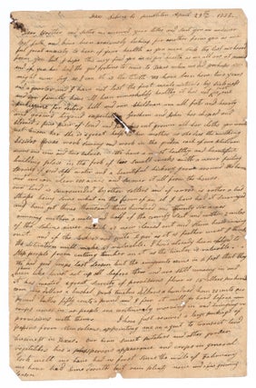 Item #8207 Autograph letter, incomplete, from an early Texas settler. With additional incomplete...